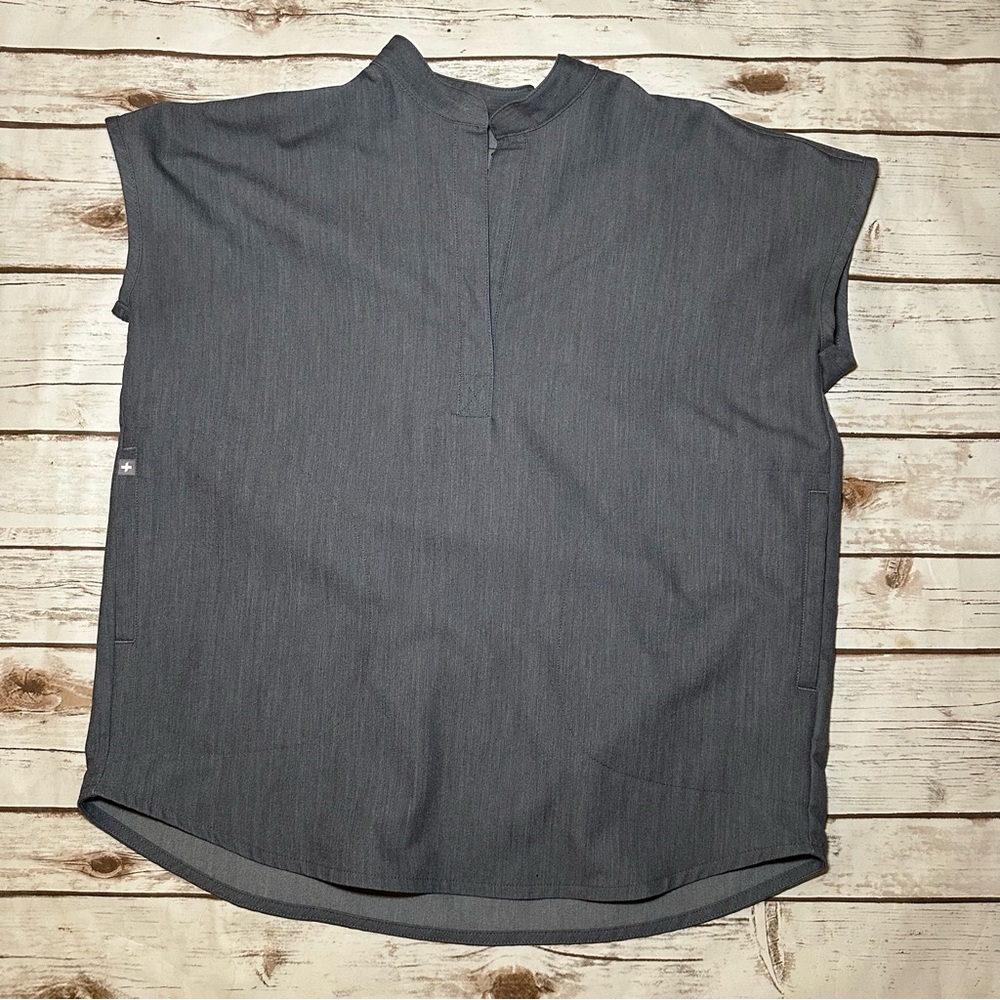 Figs Graphite Grey Rafaela Scrub Top